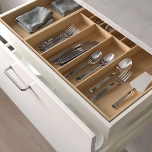 Поднос для столовых приборов - IKEA UPPDATERA, 52х50 см, светлый бамбук УППДАТЕРА ИКЕА