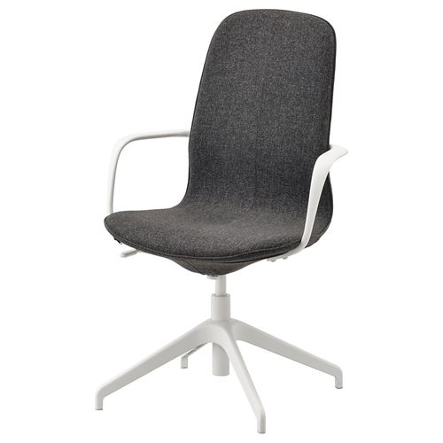 Офисный стул - IKEA LÅNGFJÄLL/LANGFJALL, 67x67x104см, серый, ЛОНГФЬЕЛЛЬ ИКЕА