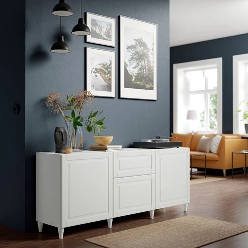 Комбинация для хранения - IKEA BESTÅ/Бесто ИКЕА, 180x42x74 см, белый, (изображение №3)