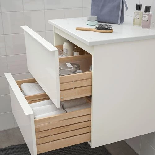 Шкаф для раковины с 2 ящиками - IKEA GODMORGON, 62x49x60 см, белый ГОДМОРГОН ИКЕА (изображение №3)