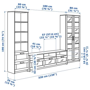 Тумба под ТВ - IKEA BRIMNES, 320х120х53 см, белый, БРИМНЭС/БРИМНЕС ИКЕА