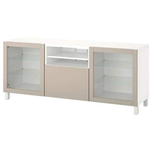 Тумба под ТВ - IKEA BESTÅ/BESTA, 180x42x74 см, белый, Бесто ИКЕА (изображение №1)