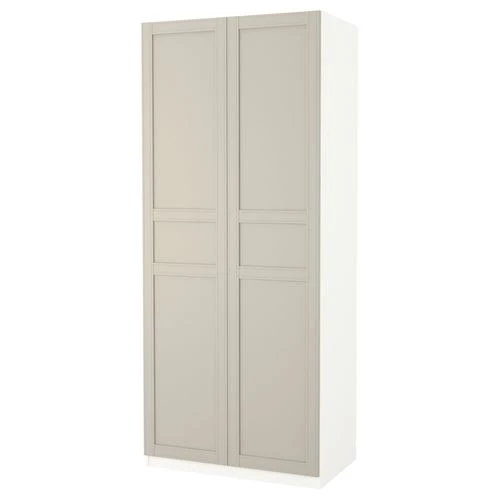 Гардероб - IKEA PAX/FLISBERGET,  100x60x236 см, белый/светло-бежевый  ПАКС/ФЛИСБЕРГЕТ ИКЕА (изображение №2)