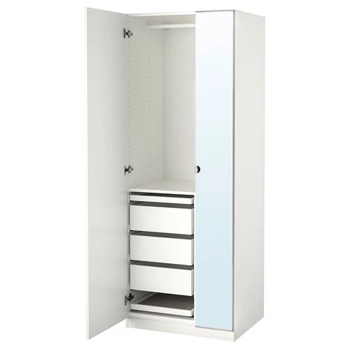 Гардероб - IKEA PAX/FORSAND/VIKEDAL, 75x60x201 см, белый ПАКС/ФОРСАНД/ВИКЕДАЛЬ ИКЕА (изображение №1)