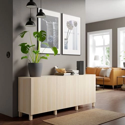 Комбинация для хранения - IKEA BESTÅ/BESTA/ БЕСТА/БЕСТО ИКЕА, 180x40x74 см, коричневый, (изображение №3)