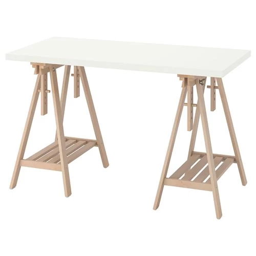 Письменный стол - IKEA LAGKAPTEN/MITTBACK, 120х60 см, белый/береза, ЛАГКАПТЕН/МИТТБАКК ИКЕА (изображение №1)
