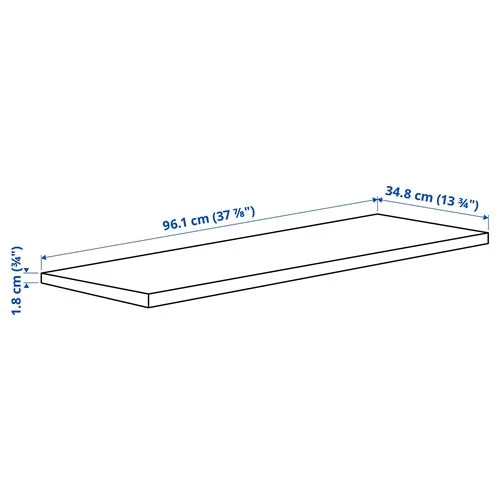 Полка - IKEA KOMPLEMENT, 100x35 см, темно-серый КОМПЛИМЕНТ ИКЕА (изображение №3)