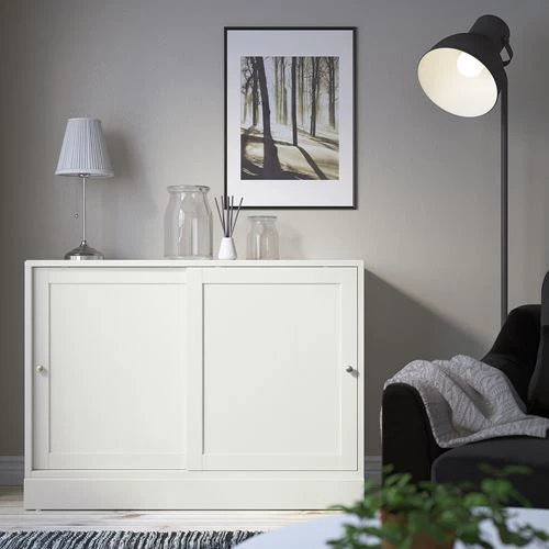 Шкаф с цоколем - IKEA HAVSTA, 121x89x47 см, белый ХАВСТА ИКЕА (изображение №2)