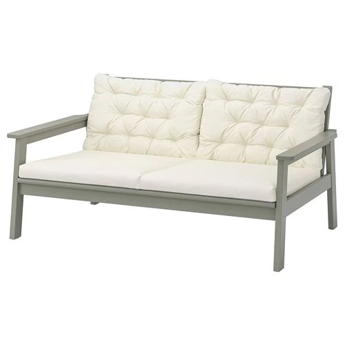 Диван садовый - IKEA BONDHOLMEN, 139x81x73см, серый/белый, БОНДХОЛЬМЕН ИКЕА (изображение №1)