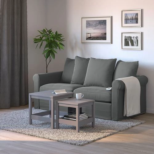 2-местный диван-кровать - IKEA GRÖNLID/GRONLID, 68x98x196см, серый, ГРОНЛИД ИКЕА (изображение №2)