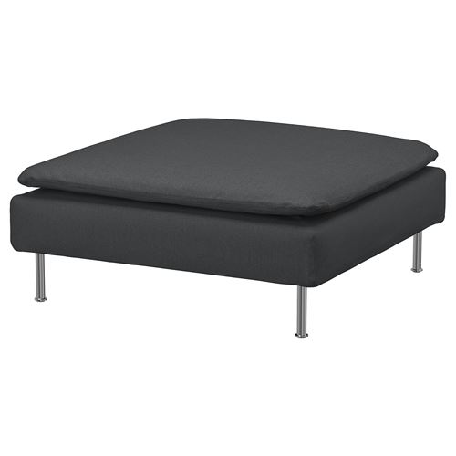 Пуф - IKEA SÖDERHAMN/SODERHAMN/СЁДЕРХАМН ИКЕА, 93х93х40 см, черный