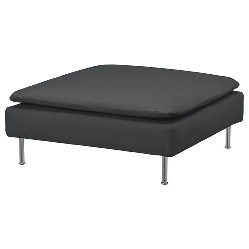 Пуф - IKEA SÖDERHAMN/SODERHAMN/СЁДЕРХАМН ИКЕА, 93х93х40 см, черный (изображение №1)