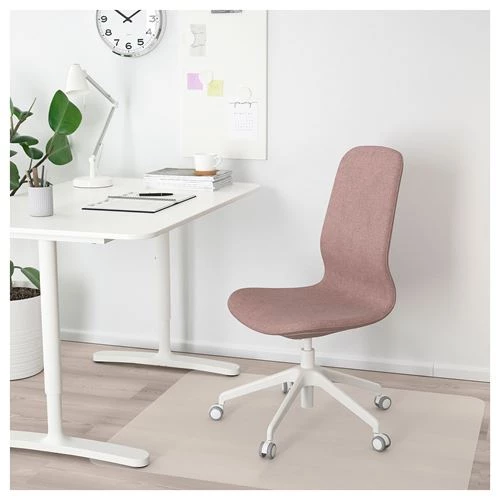 Офисный стул - IKEA LÅNGFJÄLL/LANGFJALL, 68x68x104см, розовый, ЛОНГФЬЕЛЛЬ ИКЕА (изображение №2)