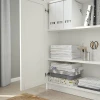 Книжный шкаф с дверцей - BILLY/OXBERG IKEA/ БИЛЛИ/ОКСБЕРГ ИКЕА, 30х80х202 см, белый (изображение №6)