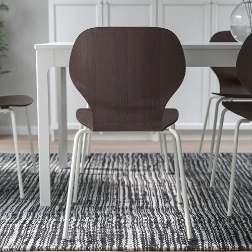 Стул - IKEA SIGTRYGG/SEFAST, 82х52х50 см, темно-коричневый/белый, ИКЕА (изображение №4)
