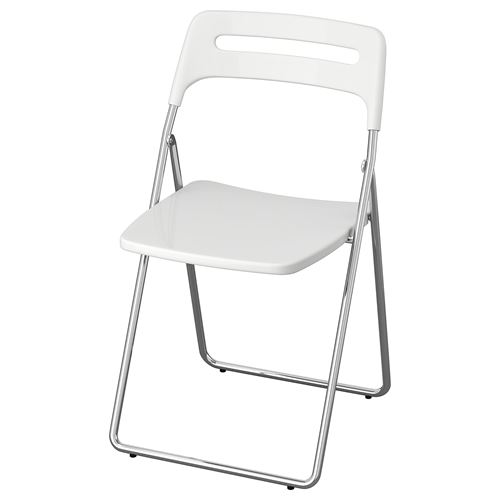 Складной стул- NISSE IKEA, 76х45х47 см, белый, НИССЕ ИКЕА