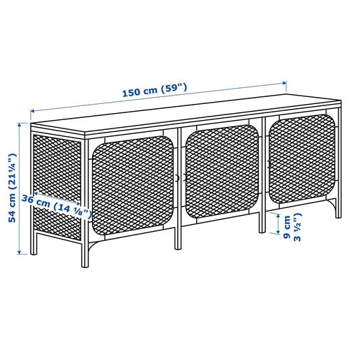 Тумба под ТВ - IKEA FJALLBO/FJÄLLBO,  250x36x95 см, черный ФЬЕЛЛЬБО ИКЕА (изображение №9)