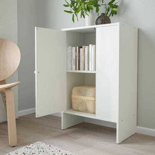 Книжный шкаф с дверцей - BAGGEBO IKEA/БАГГЕБО ИКЕА, 30х50х80 см, белый (изображение №3)