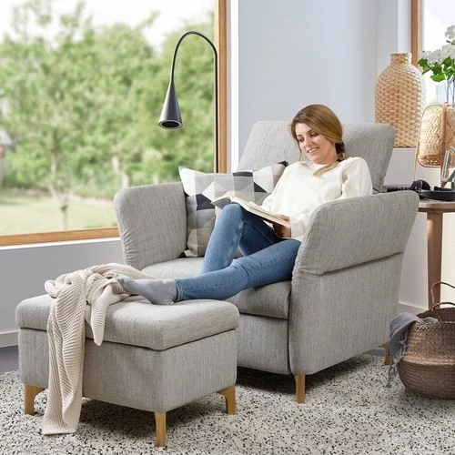 Классическле кресло - FAMMARP IKEA/  ФАММАРП ИКЕА,128х108 см,  светло- серый (изображение №7)