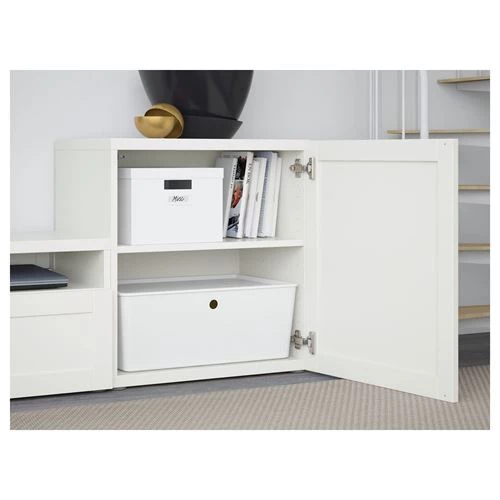 Тумба под телевизор - IKEA BESTÅ/BESTA, 300x42x211 см, белый, Бесто ИКЕА (изображение №6)