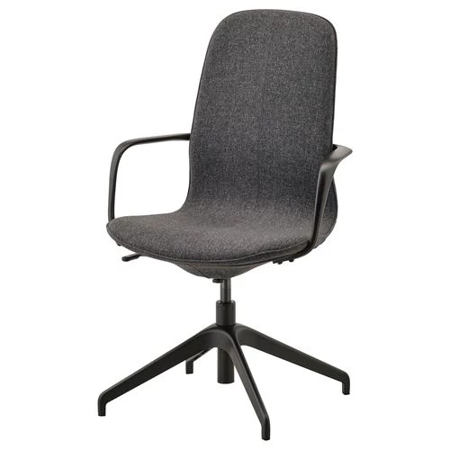 Офисный стул - IKEA LÅNGFJÄLL/LANGFJALL, 67x67x104см, черный, ЛОНГФЬЕЛЛЬ ИКЕА (изображение №1)