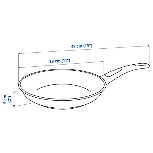 Сковорода - IKEA HEMLAGAD, 28 см, черный ХЕМЛАГАД ИКЕА (изображение №5)