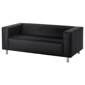 2-местный диван - IKEA KLIPPAN,  88x66x177см, черный, КЛИППАН ИКЕА