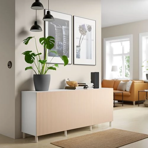 Комбинация для хранения - IKEA BESTÅ/BESTA/БЕСТА /БЕСТО ИКЕА, 180x42x74 см, бежевый (изображение №2)