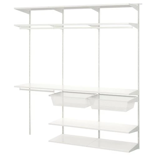 Стеллаж - BOAXEL IKEA/БОАКСЕЛЬ ИКЕА, 40х187х200 см, белый (изображение №1)