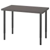 Письменный стол - IKEA LINNMON/OLOV, 100x60 см, темно-серый/черный, ЛИННМОН/ОЛОВ ИКЕА