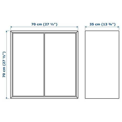 Шкаф - EKET IKEA/ ЭКЕТ ИКЕА, 70x35x70,коричневый (изображение №3)