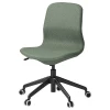 Офисный стул - IKEA LÅNGFJÄLL/LANGFJALL, 68x68x92см, зеленый, ЛЭНГФЬЮЭЛЛЬ ИКЕА