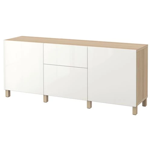 Комбинация для хранения - IKEA BESTÅ/BESTA/ БЕСТА/БЕСТО ИКЕА, 180x42x74 см, белый (изображение №1)