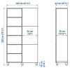 Книжный шкаф с дверцей - IKEA BESTA, 120x42x202 см, белый, БЕСТА ИКЕА (изображение №6)