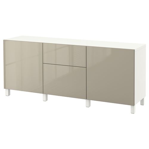 Комбинация для хранения - IKEA BESTÅ/BESTA/БЕСТА/БЕСТО ИКЕА, 180x42x74 см, серый