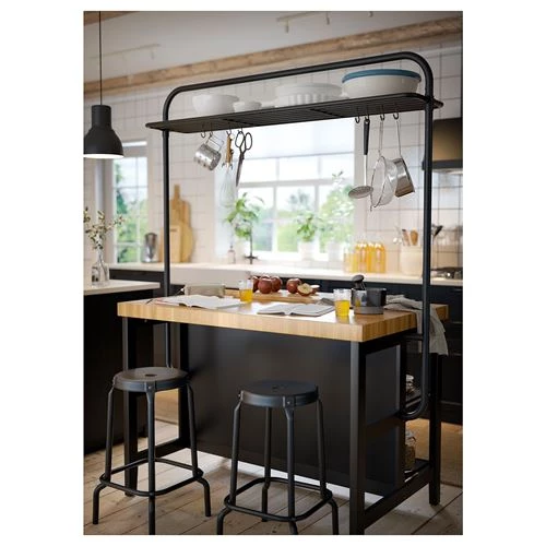 Вешалка настенная  IKEA VADHOLMA, 146х143 см, черный, ИКЕА (изображение №4)