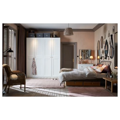Гардероб - IKEA PAX/GRIMO, 200x60x236 см, белый ПАКС/ГРИМО ИКЕА (изображение №4)