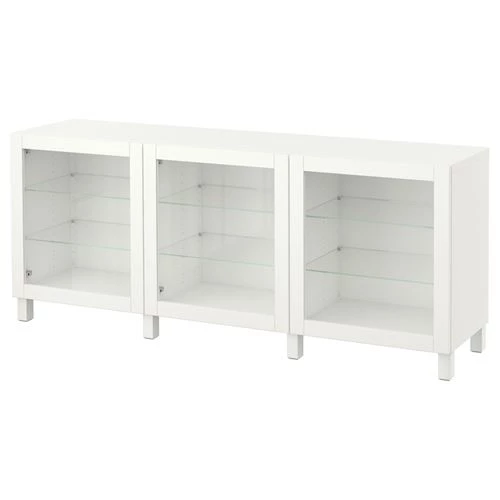 Комбинация для хранения - IKEA BESTÅ/BESTA/БЕСТА/БЕСТО ИКЕА, 180x40x74 см, белый, (изображение №1)