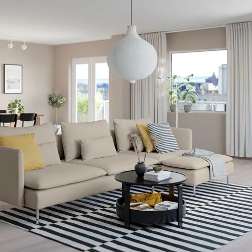 3-местный диван и шезлонг - IKEA SÖDERHAMN/SODERHAMN, 99x291см, серый, СЕДЕРХАМН ИКЕА (изображение №2)