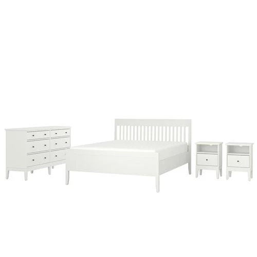 Комплект мебели д/спальни  - IKEA IDANÄS/IDANAS, 200x140, белый, ИДАНЭС ИКЕА (изображение №1)