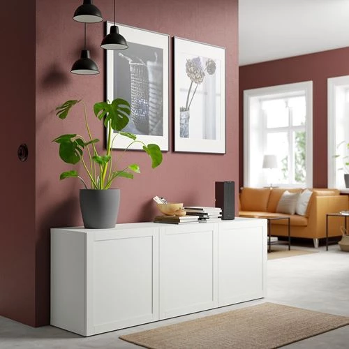 Комбинация для хранения - IKEA BESTÅ/BESTA/ БЕСТА/БЕСТОИКЕА, 180x42x65 см, белый (изображение №3)