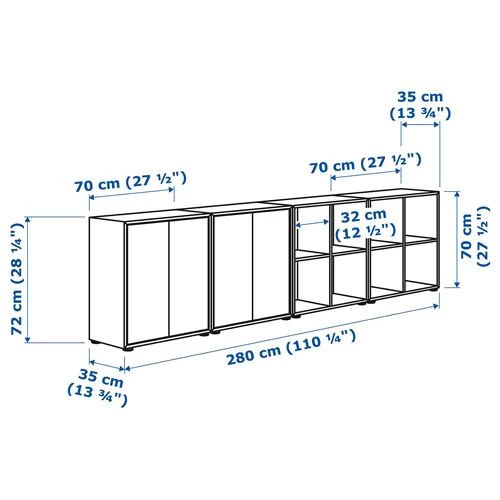 Комбинация для хранения - EKET IKEA/ЭКЕТ ИКЕА, 280x35x72 ,белый (изображение №5)