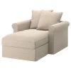 Кресло-кровать - IKEA GRÖNLID/GRONLID/ГРЕНЛИД/ГРЁНЛИД ИКЕА, 49х117х164 см, бежевый
