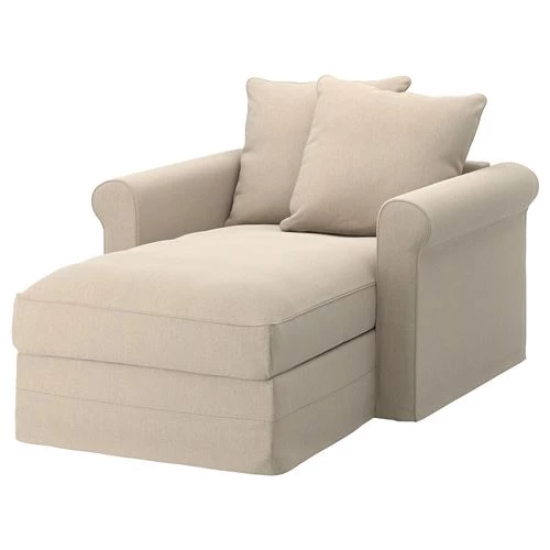 Кресло-кровать - IKEA GRÖNLID/GRONLID/ГРЕНЛИД/ГРЁНЛИД ИКЕА, 49х117х164 см, бежевый (изображение №1)