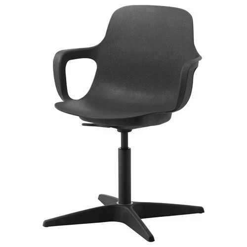 Офисный стул - IKEA ODGER, 68x68x90см, черный, ОДГЕР ИКЕА (изображение №1)