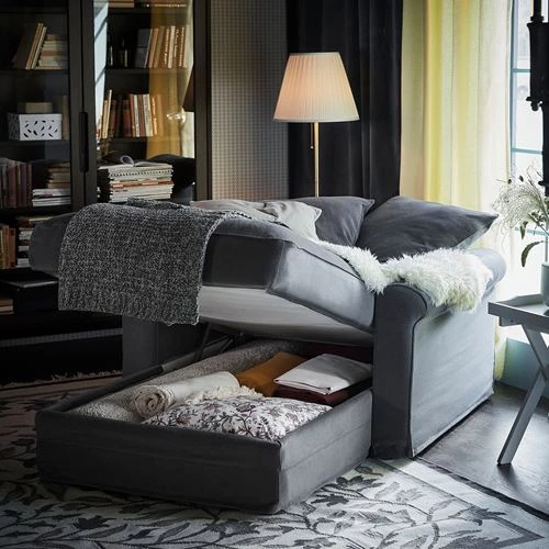 Кресло - кровать - GRÖNLID / GRОNLID IKEA/ ГРЕНЛИД ИКЕА,  117х104 см, серый (изображение №6)