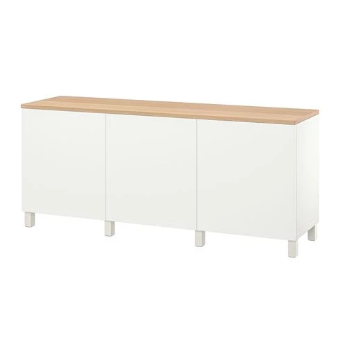 Комбинация для хранения - IKEA BESTÅ/BESTA/БЕСТА/БЕСТО ИКЕА, 180x42x76 см, белый (изображение №1)