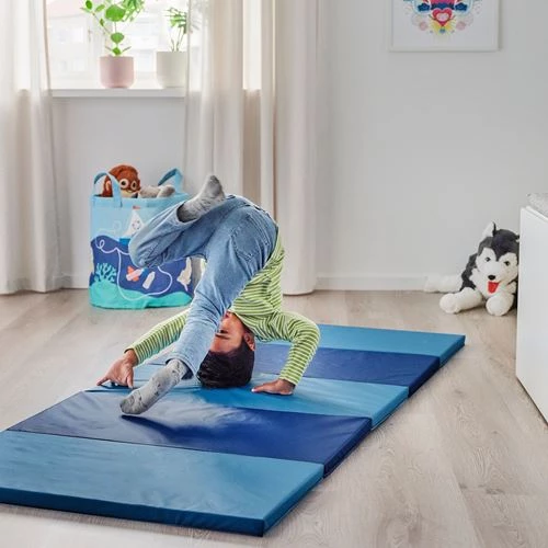 Складной спортивный мат - IKEA PLUFSIG, 78x185 см, синий ИКЕА (изображение №3)
