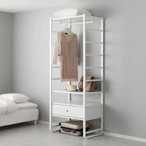 Открытый шкаф - IKEA ELVARLI/ЭЛВАРЛИ ИКЕА, 216х55х85 см, белый (изображение №2)