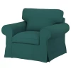 Кресло - IKEA EKTORP, 104х88 см, зеленый, ЭКТОРП ИКЕА